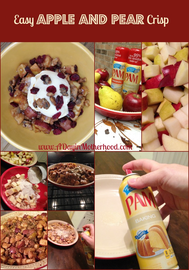 Easy Apple and Pear Crisp Recipe  #PAMSmartTips #ad