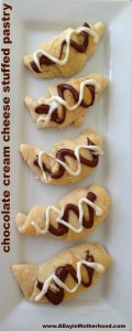 chocolate cream cheese stuffed pastry