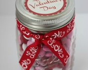 Valentine's M&Ms in a Jar