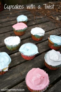 Red, White and Blue Cupcakes Made with Kool-Aid #KoolOff #shop #cbias