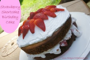 Strawberry Shortcake Birthday Cake