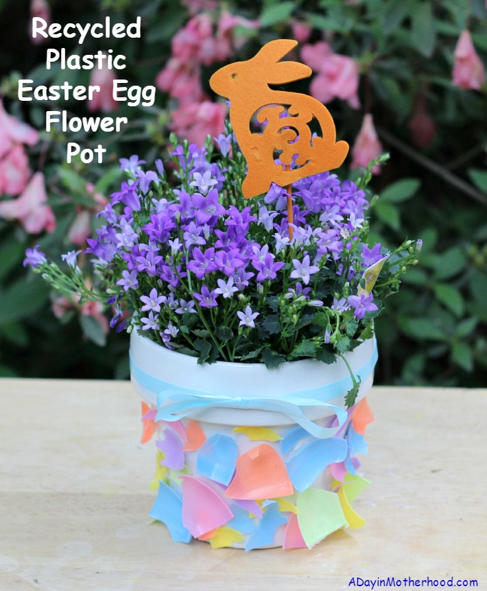 Recycled Plastic Easter Egg Flower Pot + ENTER the $1000 GuiltFree Giveaway #ad