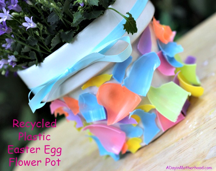 Recycled Plastic Easter Egg Flower Pot + ENTER the $1000 GuiltFree Giveaway #BringingInnovation #ad