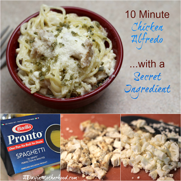 (ad) Ten Minute Chicken Alfredo with a Secret Ingredient #EverydayEffortless 