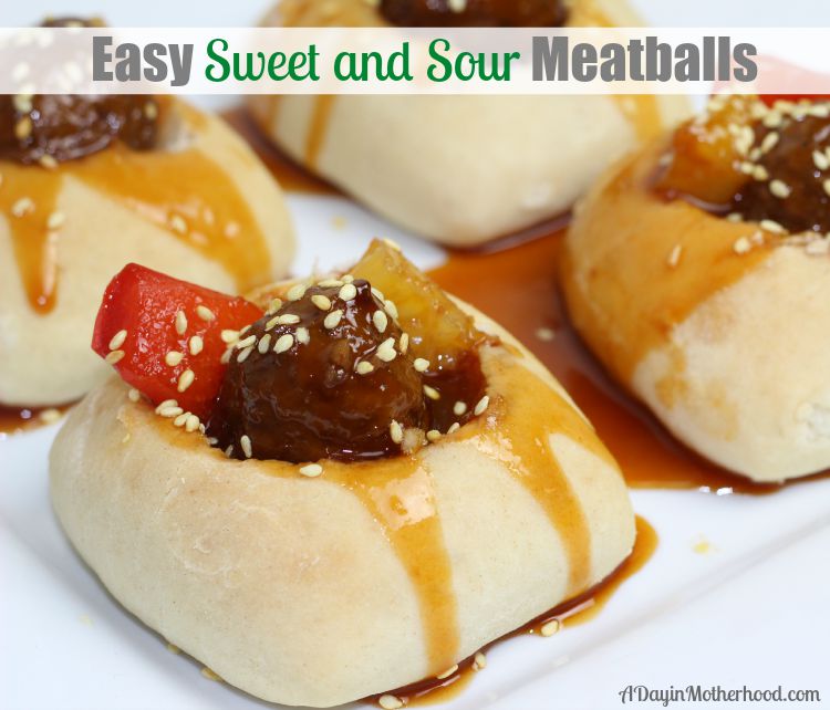 Easy Sweet and Sour Meatballs Recipe #BackYourSnack ad