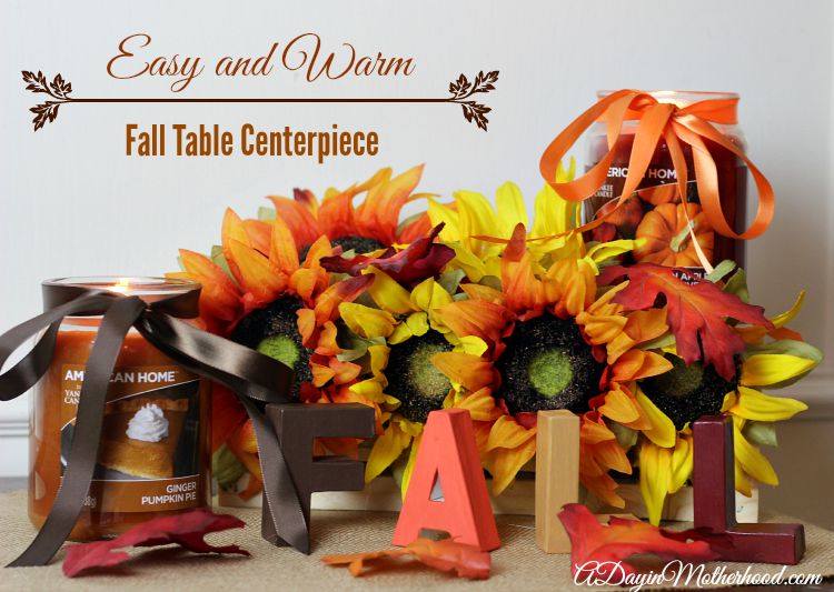 Easy and Warm Fall Table Centerpiece #LoveAmericanHome ad @Walmart