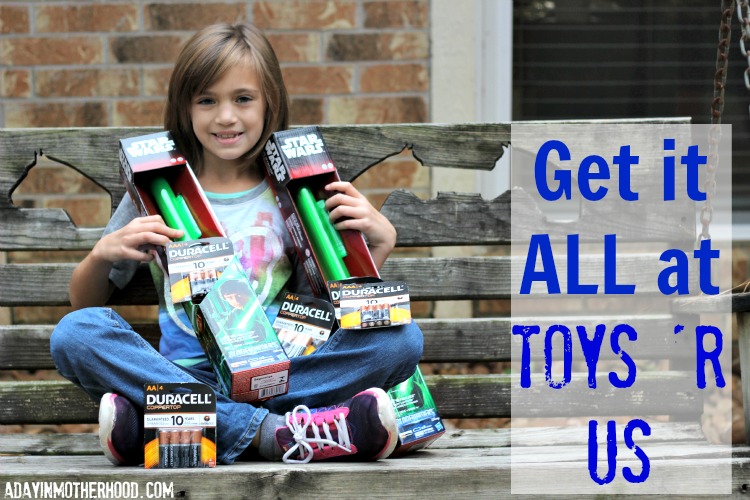 Light Up the Holidays with the HOT Star Wars Light Saber + WIN a $100 Toys "R" Us & Duracell Batteries #TRUBatteriesIncluded ad