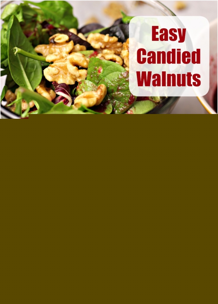Candied Walnut and Homemade Cranberry Vinaigrette Salad #justaddWalnuts ad