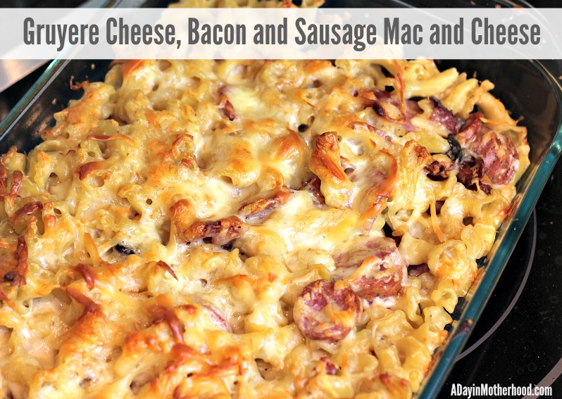 Gruyere Cheese Bacon and Sausage Mac and Cheese Recipe