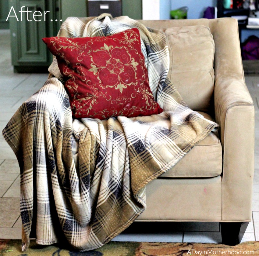 10 Minute Company Ready Living Room Tips #MyPledgeCastle ad