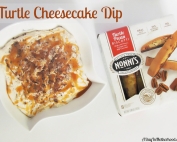 Turtle Cheesecake Dip with Nonni's Turtle Pecan Biscotti is irresistible