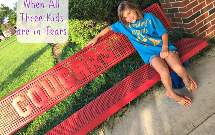 When All Three Kids are in Tears
