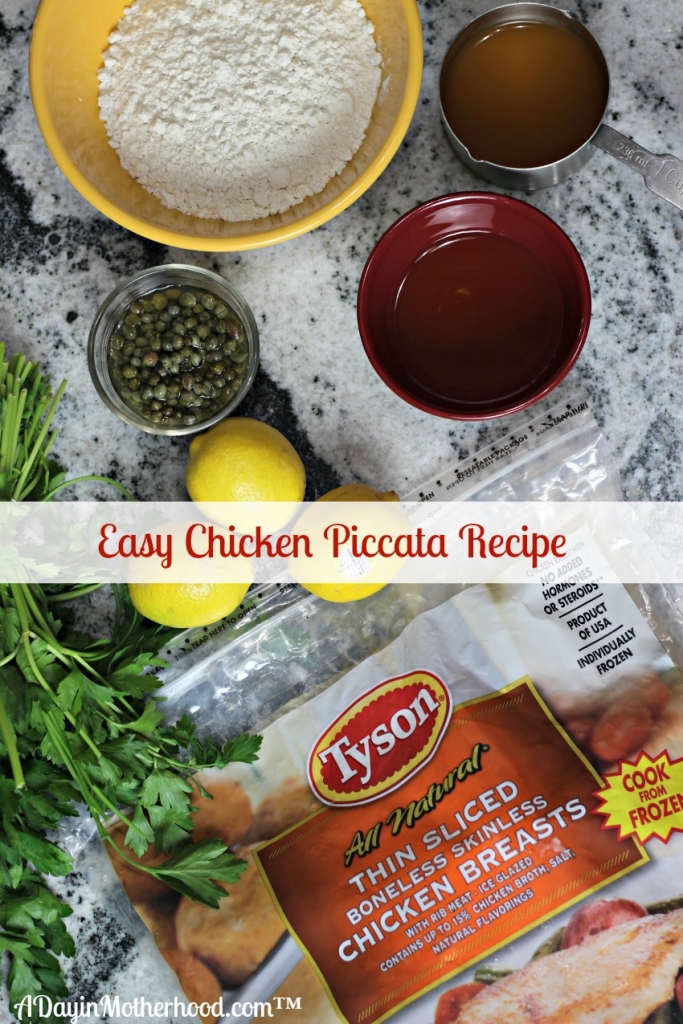 AD The ingredients needed for Easy Chicken Piccata are few. Basically, you bread the chicken and cook it, then add lemon and capers to make the sauce! So easy and delicious! #ThinSlicedChicken