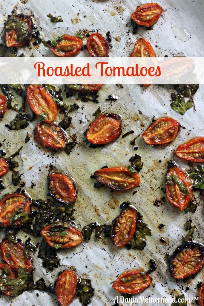 AD The roasted tomatoes recipes cooks while you make Easy Chicken Piccata. They add a smokey freshness to the entire meal! #ThinSlicedChicken