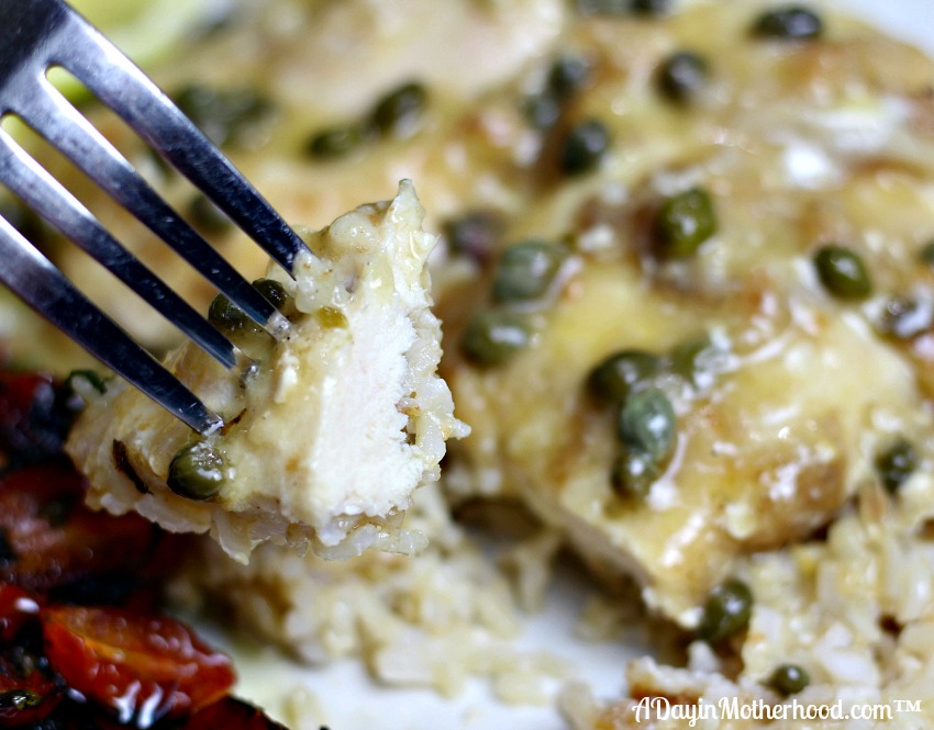 AD Every bite is loaded with a lemony bite of freshness! The chicken cooks up perfectly moist and so tenderly that you can cut it with a fork! #ThinSlicedChicken