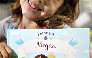 Megan was so excited to receive a book that is all about her and the things she loves! #iseemebooks