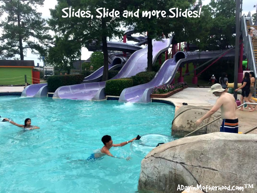 We had way too much fun on all of the slides! There are slow ones, fast ones, thrill seeking ones and family ones! #wnwsplashtownbound