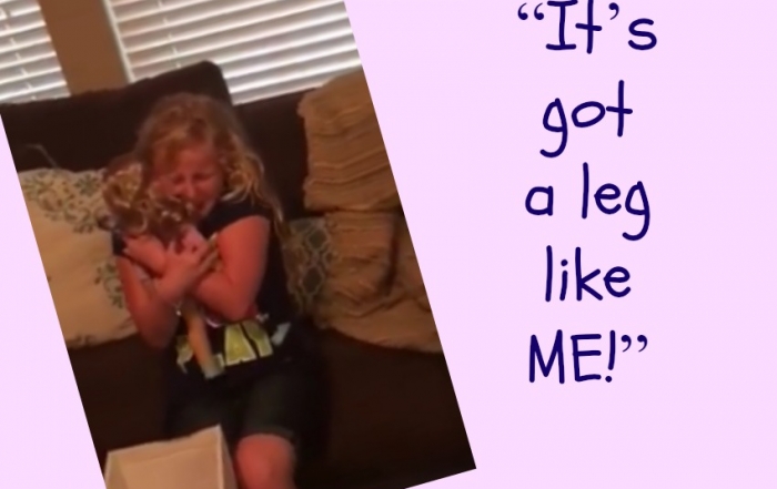 Emma now has a toy that is just like her. Likely a best friend for life, this moment will always resonate with her!