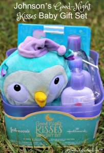 The Johnson’s Good-Night Kisses Baby Gift Set is cute and fun