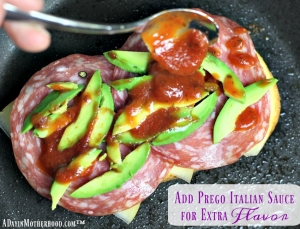 Add Prego Italian Sauce for that boost of flavor in the Italian Grilled Cheese Sandwich