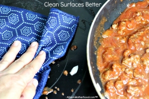 Clean any surface the Spaghetti Lasagna Recipe splatters with ease!