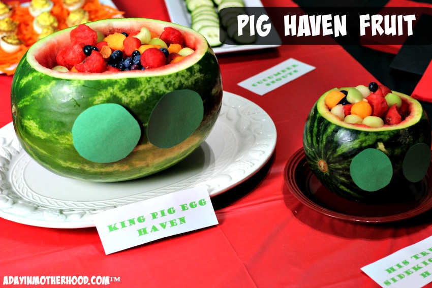 Pig Haven Fruit Bowls are perfect for an Angry Birds Party night! 