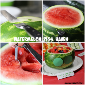 Making an Angry Bird Party Pig Haven Fruit Bowl is easy and fun!