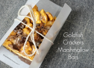 Goldfish Crackers Marshmallow Bars are a great after school snack!