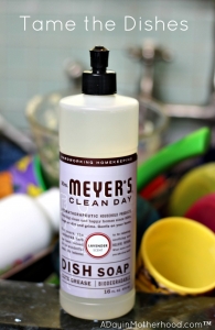 Tame the dishes and then use DIY Disposal Cleaning Tabs to clean the disposal.
