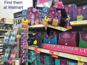 Light Bladder Leakage protection at Walmart!