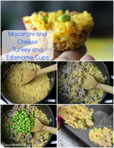 Macaroni and Cheese Turkey and Edamame Cups Recipe is super easy to make!
