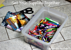 Gather your supplies for a Book Cover Craft!
