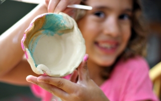 Kids can paint and create with pottery at home