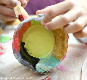 The paint is shiny and bright with pottery at home and Pottery Cool!
