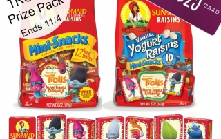 WIN a TROLLS and Sun-Maid Prize Pack!
