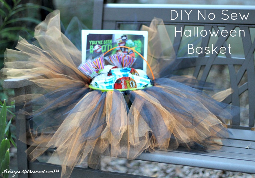 Your No Sew Halloween Basket is perfect for a BOO Kit!