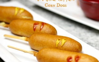Vampire Bitten Corn Dogs are a fun and easy snack for kids!