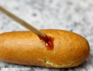 Vampire Bitten Corn Dogs are a fun treat for kids with no tricks!