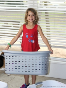 Give each kid a designated basket, a great laundry hack