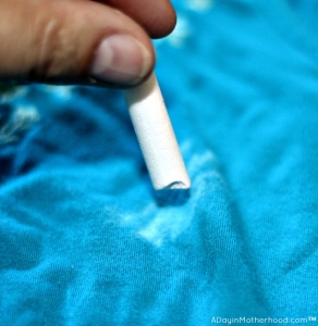 Have a grease stain? Using chalk before you wash is another laundry hack!