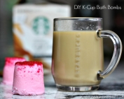 Pair DIY Bath Bombs with Starbucks Caffee Latte K-Cup Pods and relax in luxury at home