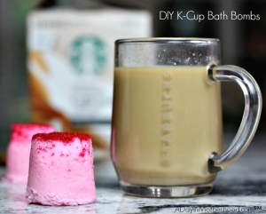 Pair DIY Bath Bombs with Starbucks Caffee Latte K-Cup Pods and relax in luxury at home
