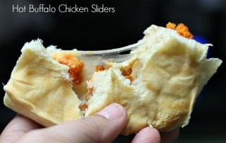 Hot Buffalo Chicken Sliders are perfect for homegating!
