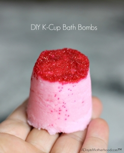 DIY Bath Bombs are easy to make and pair perfectly with Starbucks Caffe Latte K-Cup pods.