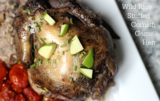 This Slow Cooker Wild Rice Stuffed Cornish Game Hen Recipe is made perfect with Tyson and Constellation Wines