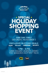 The Best Buy Holiday Shopping event is November 5!