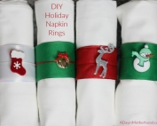 DIY holiday Napkin rings are easy to do and use those Sparkle Paper Towel tubes you have left over!