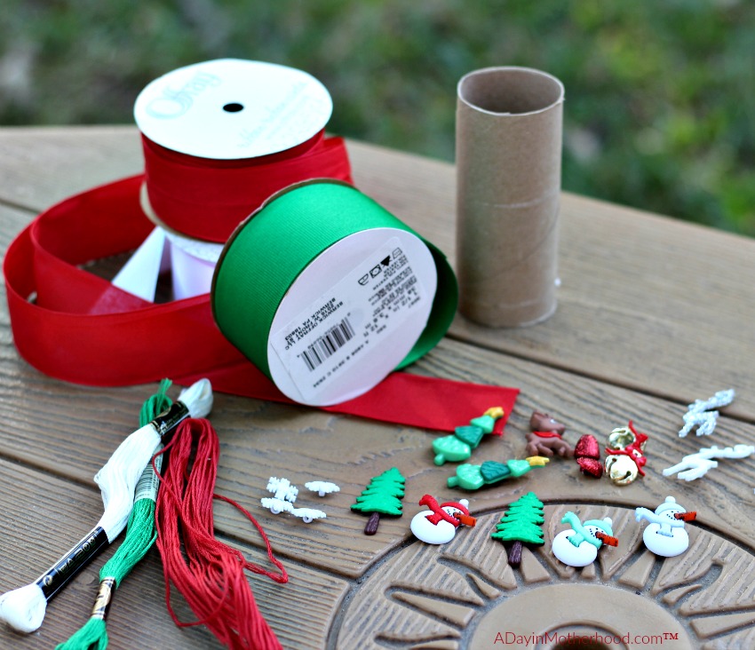 Gather the supplies for your DIY Holiday Napkin Rings