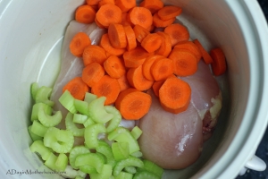 Add celery for the Pasta Recipes: Slow Cooker Chicken Noodle Soup next