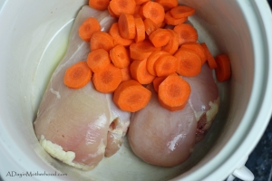 Start the Pasta Recipes: Slow Cooker Chicken Noodle Soup with chicken and pasta